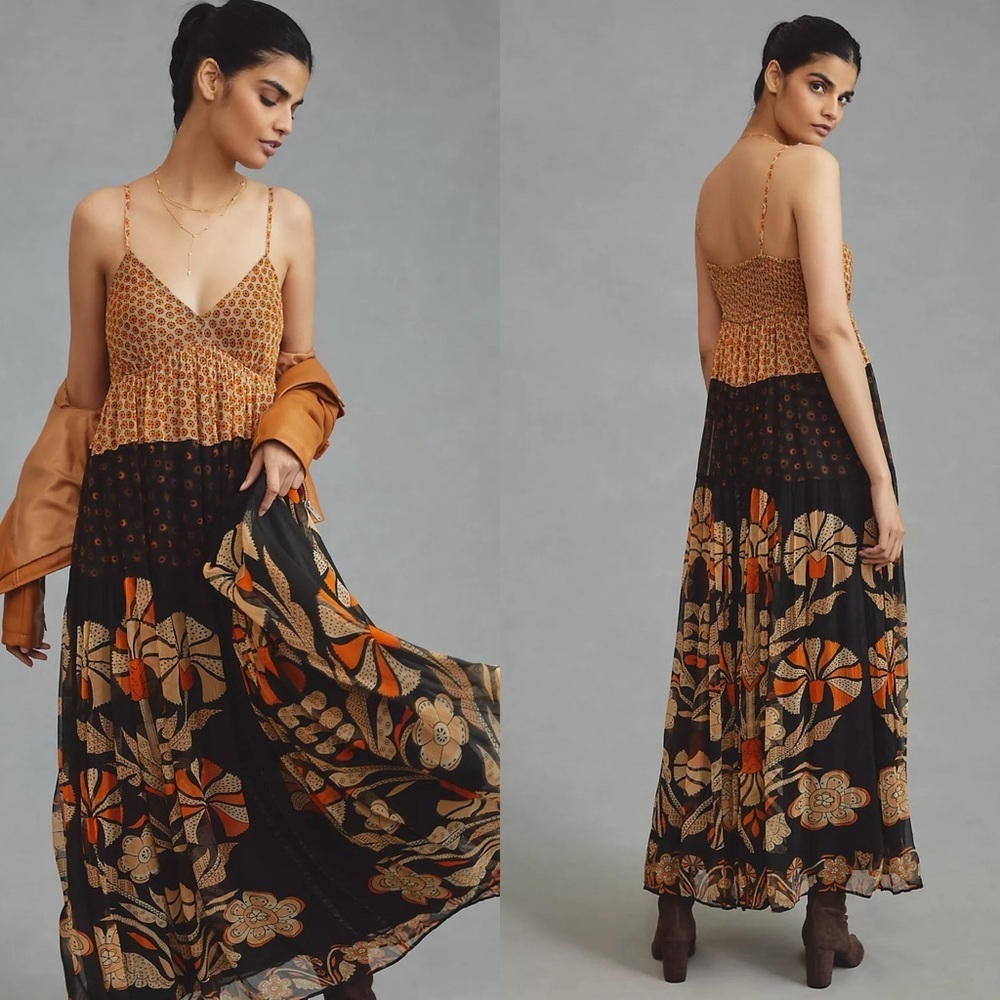 Anthropologie / Forever That Girl V Neck Maxi Dress